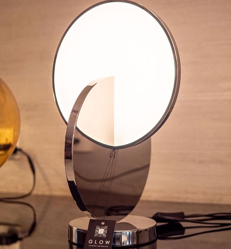 LED STAINLESS STEEL CHROME FINISH TABLE LAMP image
