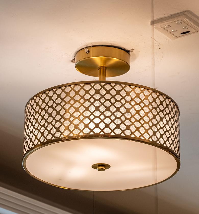 BRONZE FINISH CEILING LIGHT WITH IRON AND METAL FINISH image