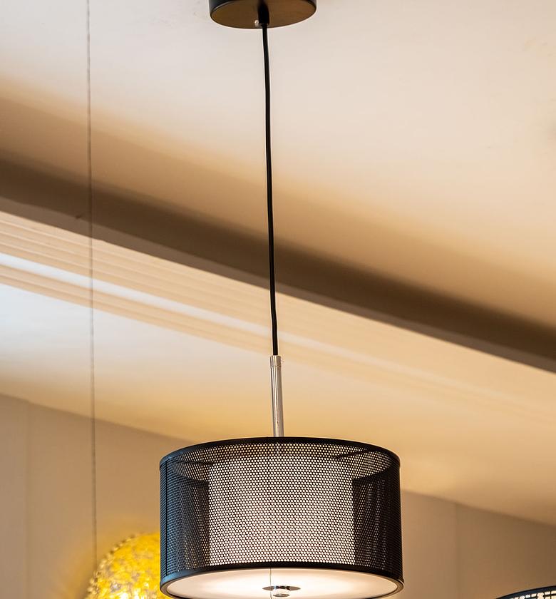 PENDANT LAMP WITH IRON SHADE AND PVC FINISH image
